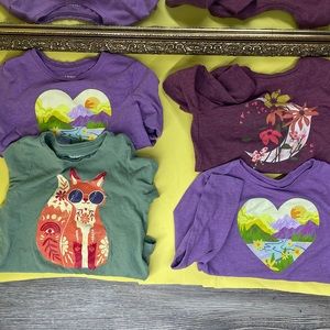 OLD NAVY Long-Sleev GRAPHIC TEES (4) GIRLS 6/7